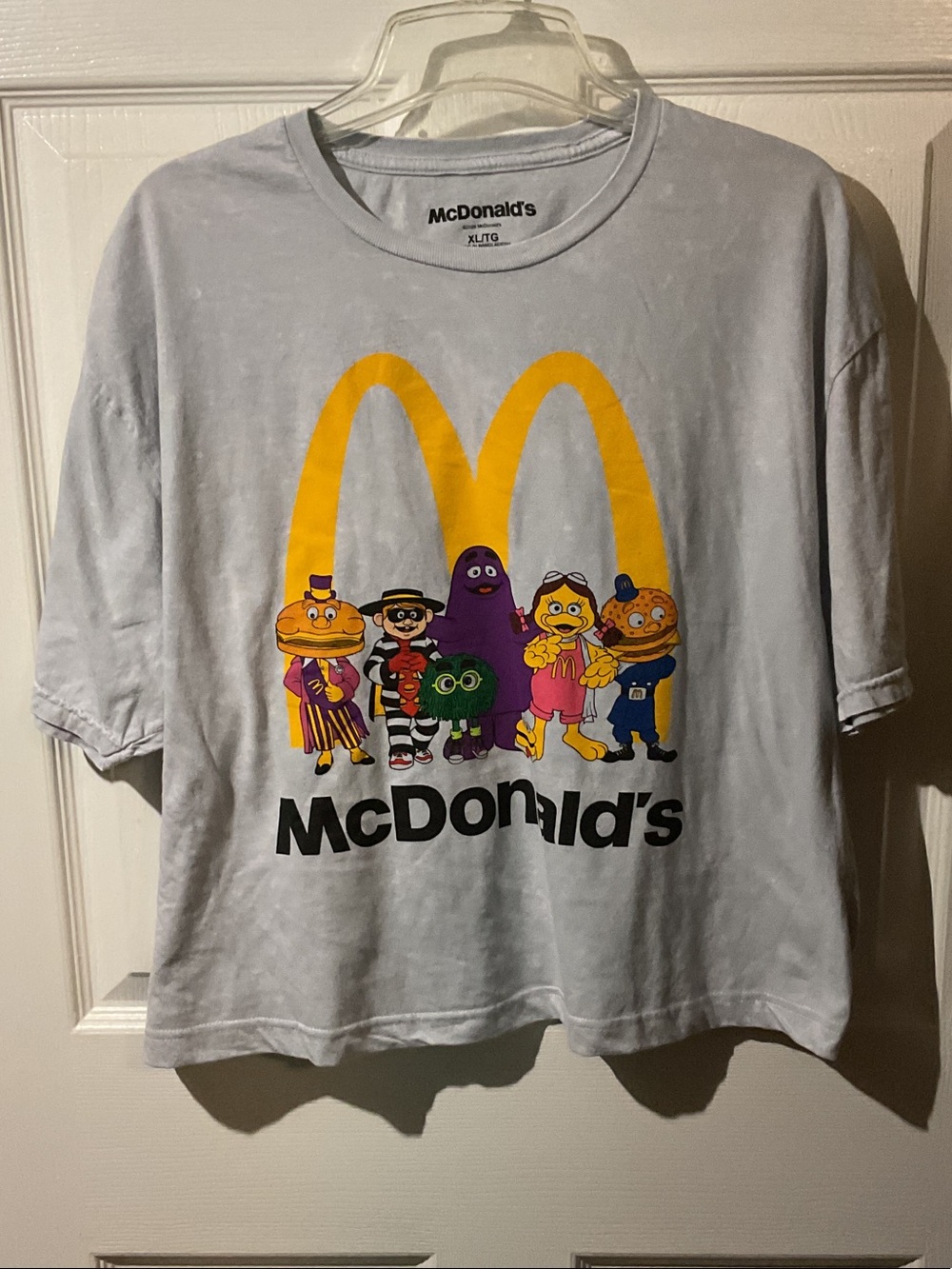 McDonald's Mineral Washed Gray Cropped Tee